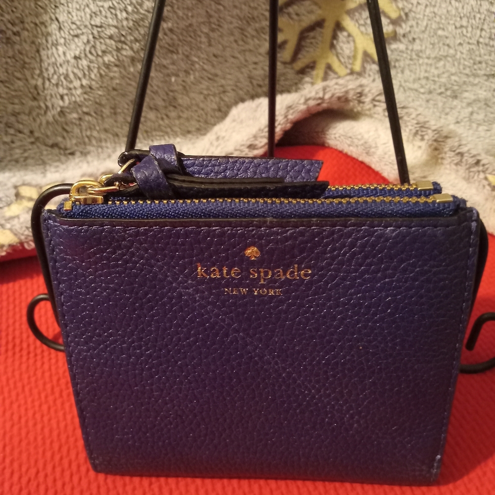 Kate Spade Grape Pebbled Leather Crossbody Bag and Wallet Set EUC - Picture 12 of 16